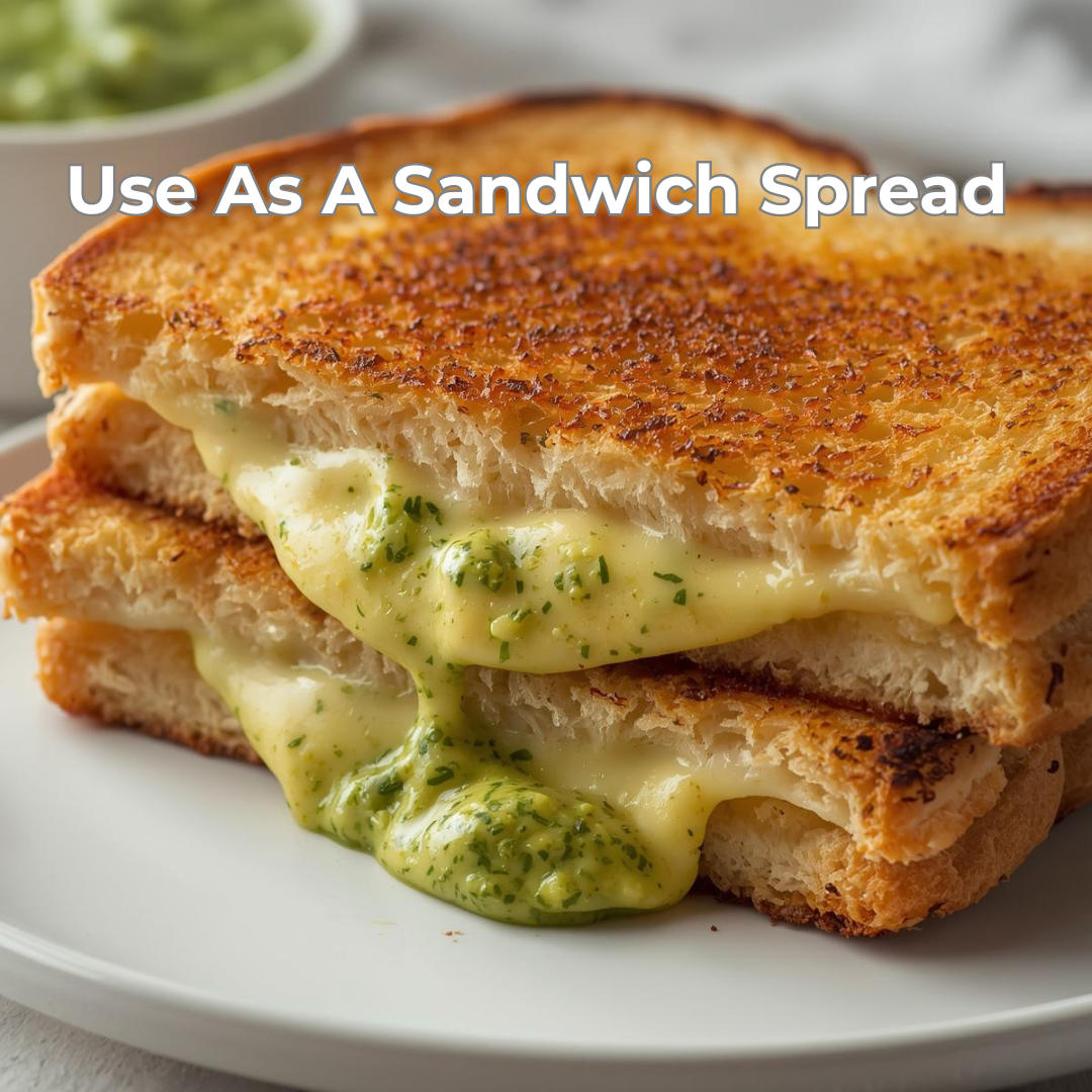 Grilled cheese sandwich with green super mirchi spread.