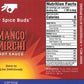 Spice Buds Mango Mirchi hot sauce label with nutrition facts and ingredients.