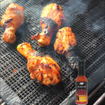 Fiery Mirchi Chicken Wings on the grill. 9